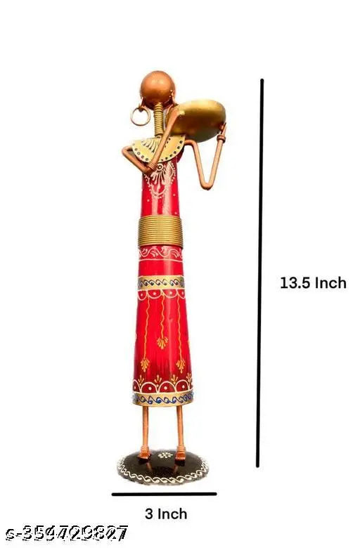 Handicrafy Combo Metal Iron Tribal Lady showpieces Ladies Doll Figurine Statue