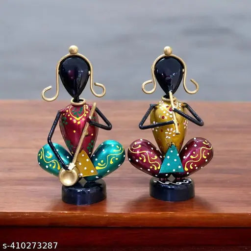 Metal TIny Musician Decorative Showpiece Set Of Two