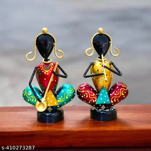 Metal TIny Musician Decorative Showpiece Set Of Two